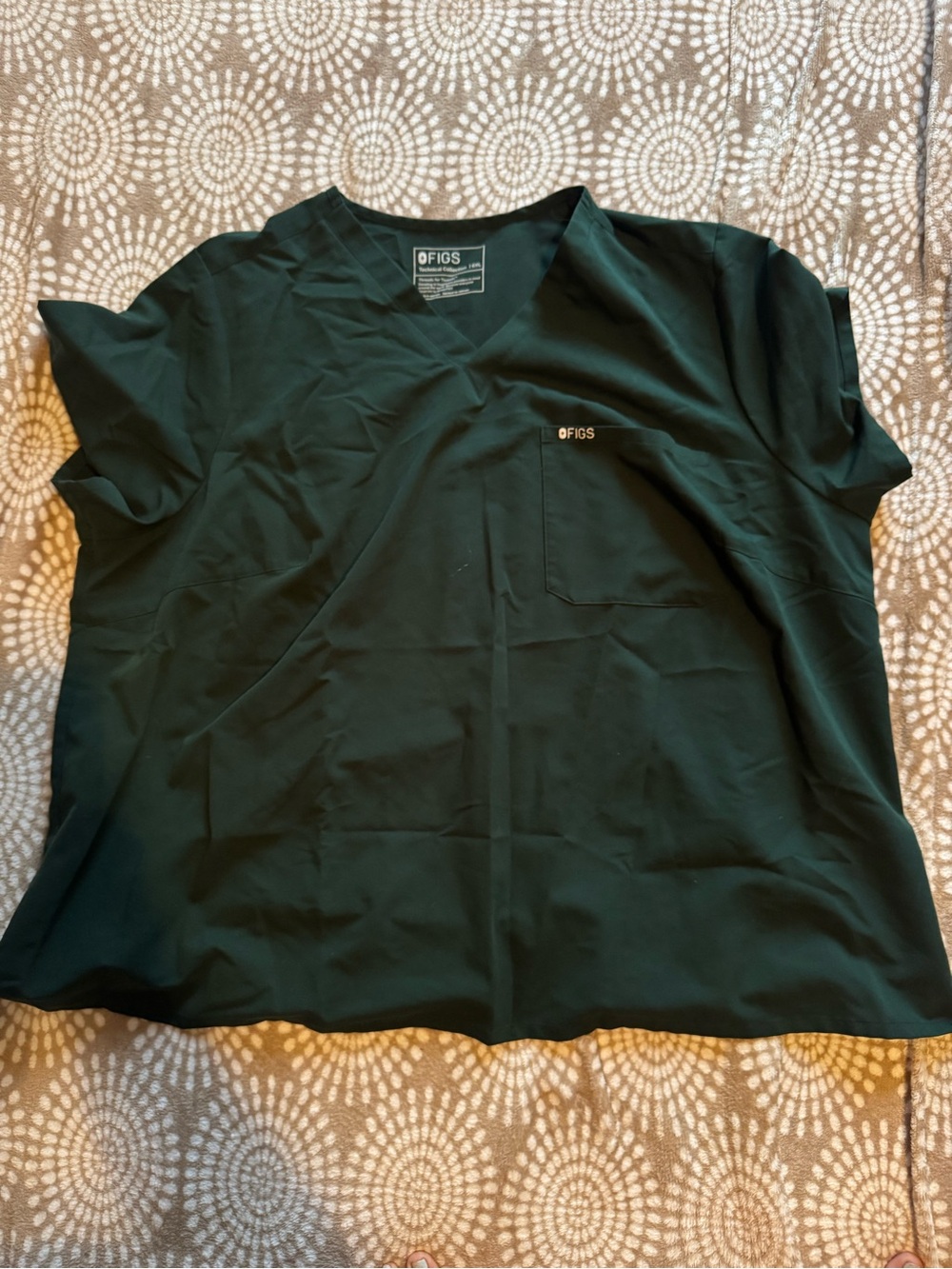 Figs Women's British Racing
Green Catarina- One-Pocket Racing Scrub Top 6XL